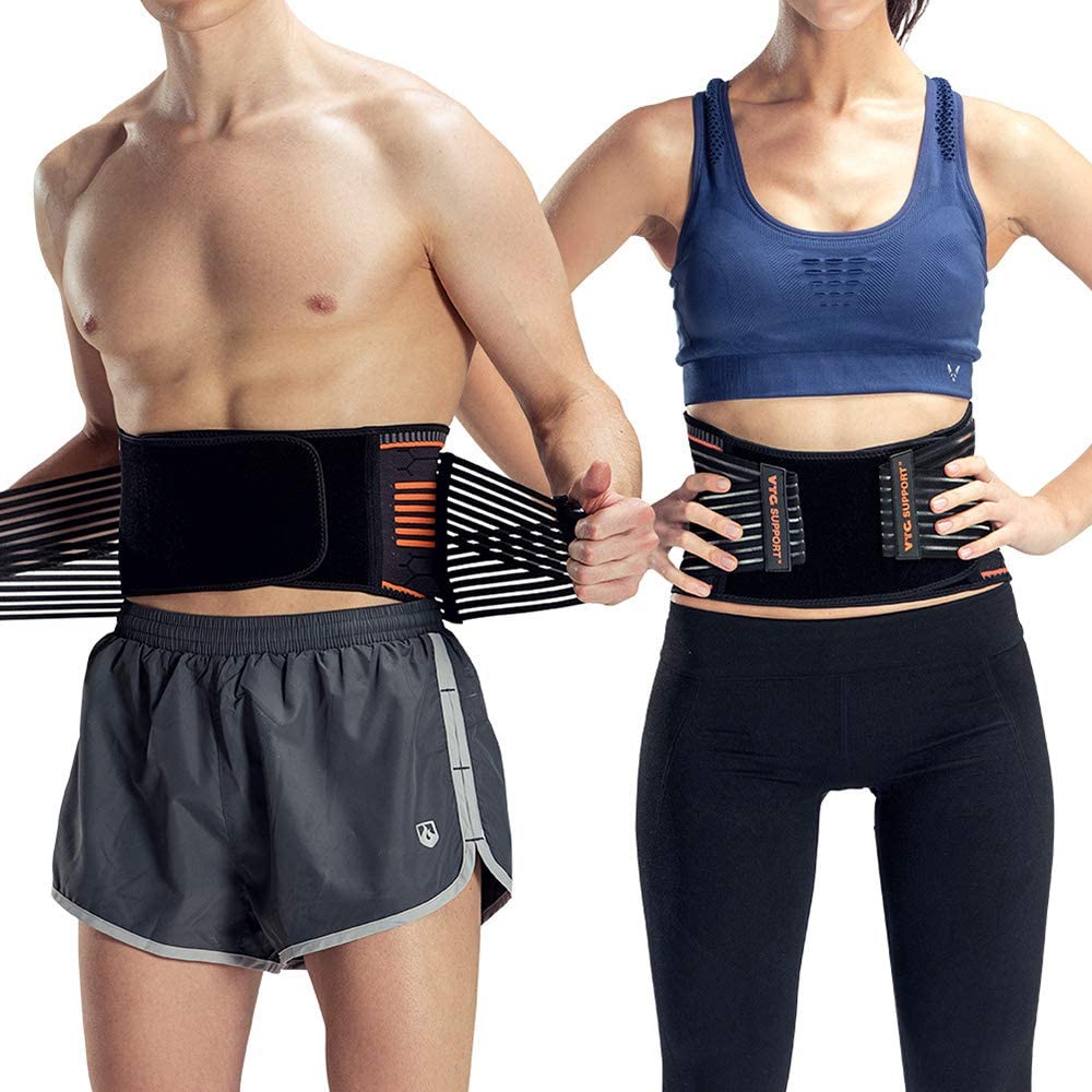 Lower Back Brace Lumbar Support Belt With Adjustable Straps For Pain Relief